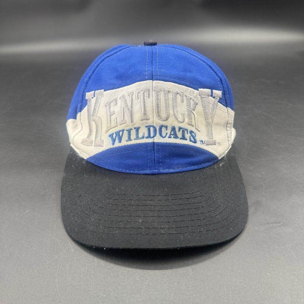 Vintage Kentucky Wildcats Logo7 SnapBack Hat Large Script Spell Out Embroidered